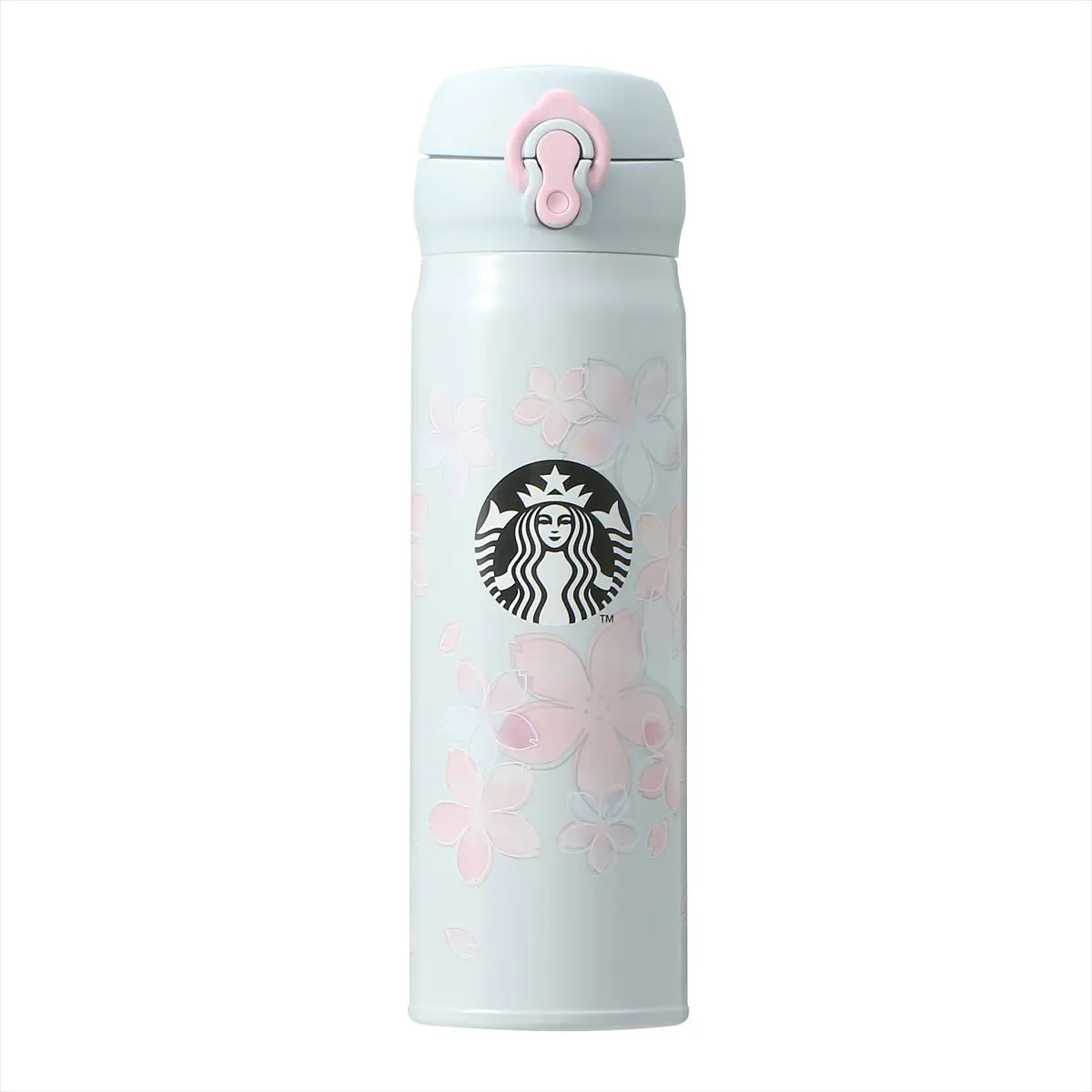 スタバ新作2022さくらグッズ「SAKURA2022ハンディーステンレスボトル ブルー500ml」