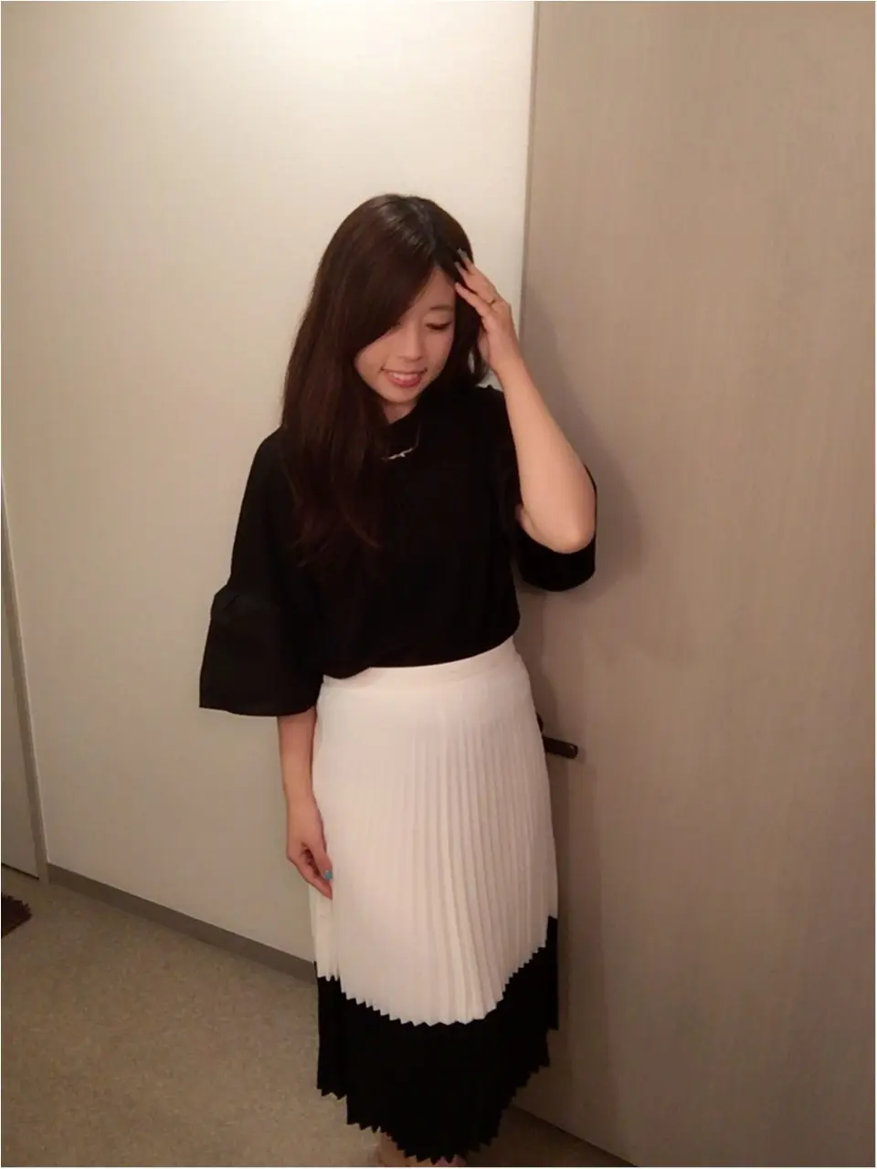 today's outfit☝︎涼しく見せる!オレオコーデ♡_1