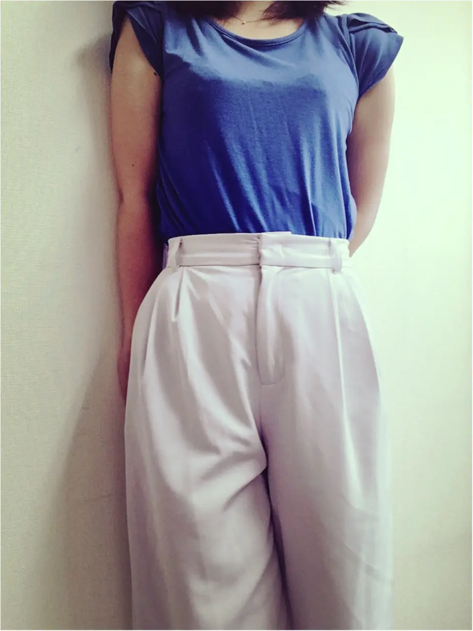 今日のオフィスコーデ★【Fashion】夏はさわやかブルーのトップスで★_4