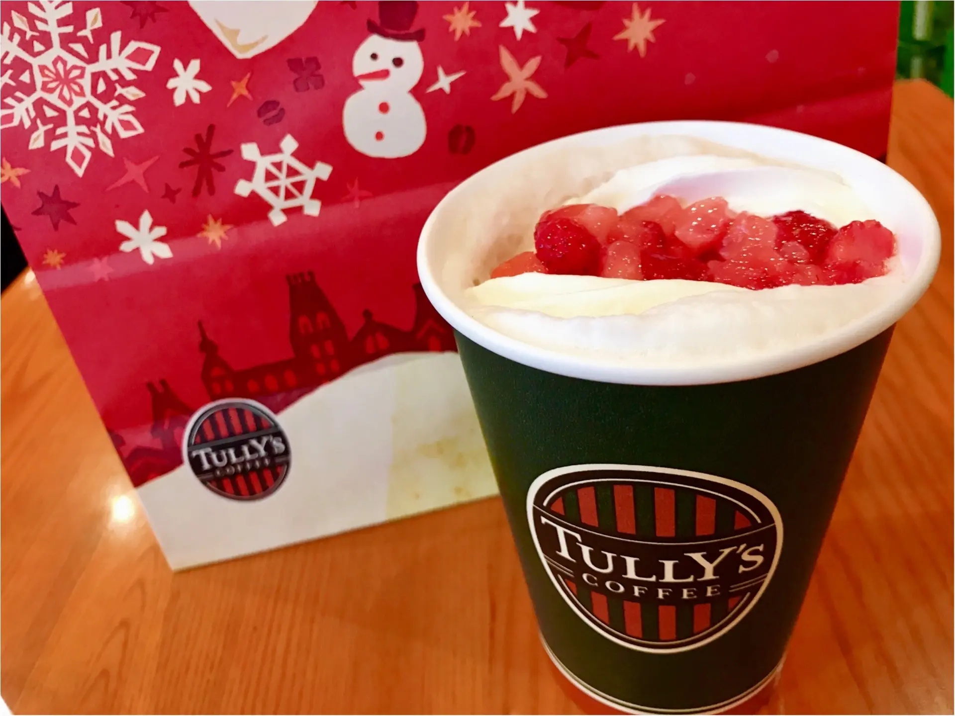 【タリーズ】本日発売!まるで苺のショートケーキ❤︎《ストロベリーミルクティー》でクリスマス気分♡_3