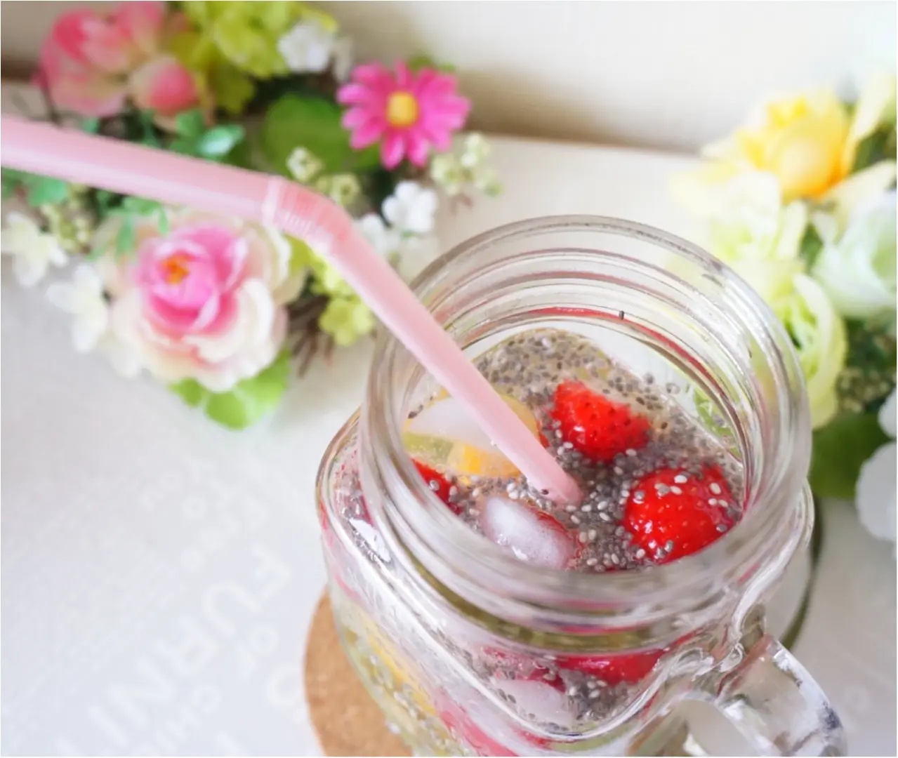 【Q♡cafe】フルーツたっぷり❤️チアシード入りのビタミンソーダ_8