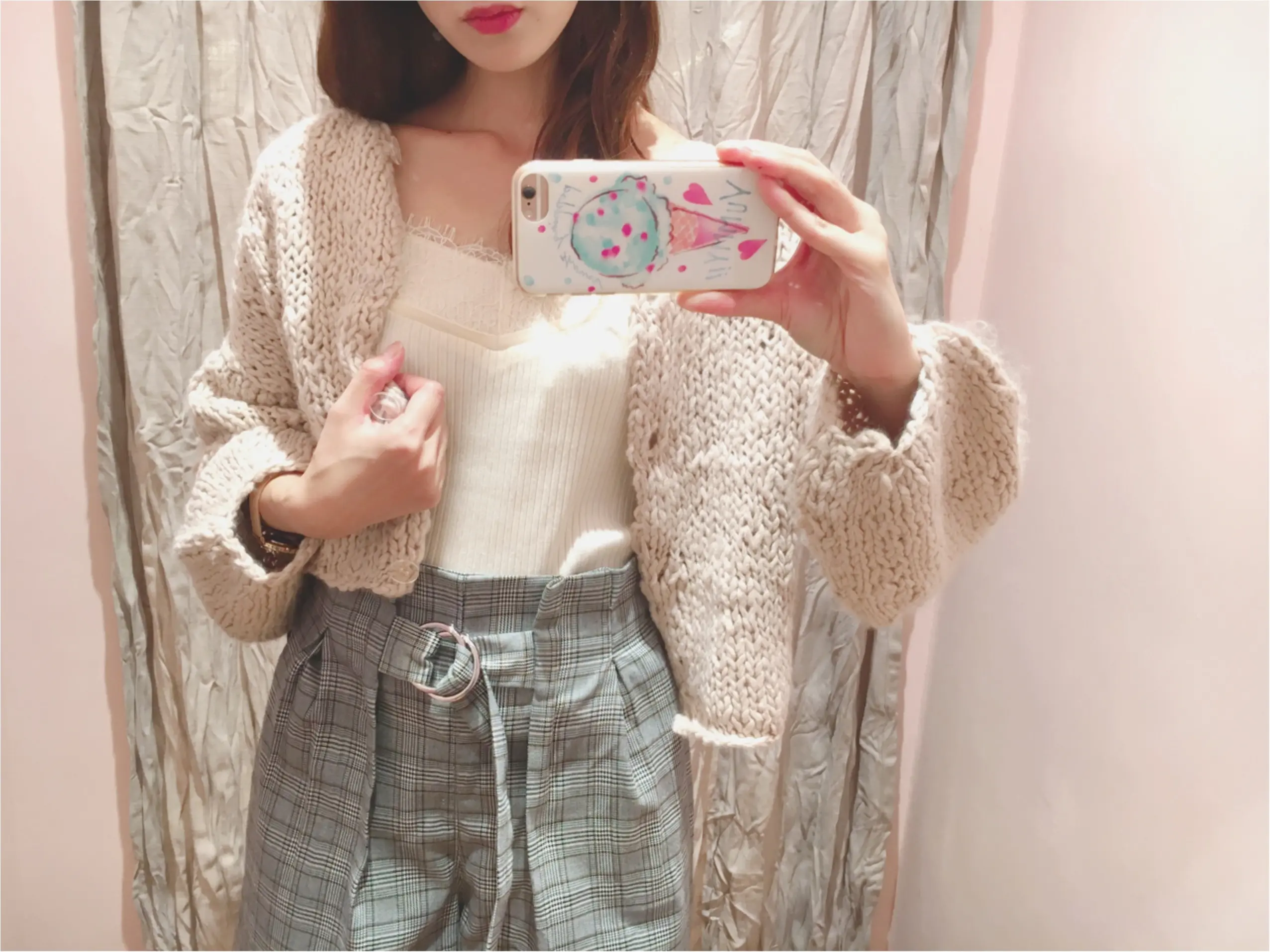 《ノベルティも可愛すぎ!》SNSでも話題の超大人気カーデ❤️【Omekashi】スラブヤーンハンドニットカーデをget ☻_4