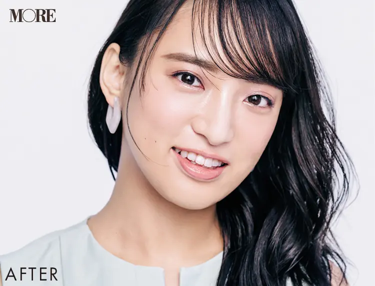 『デジャヴュ』の眉マスカラや『イプサ』のハイライターで、クールな顔立ちを優しげな印象に。好感度を高めるお仕事メイクテク♡_11