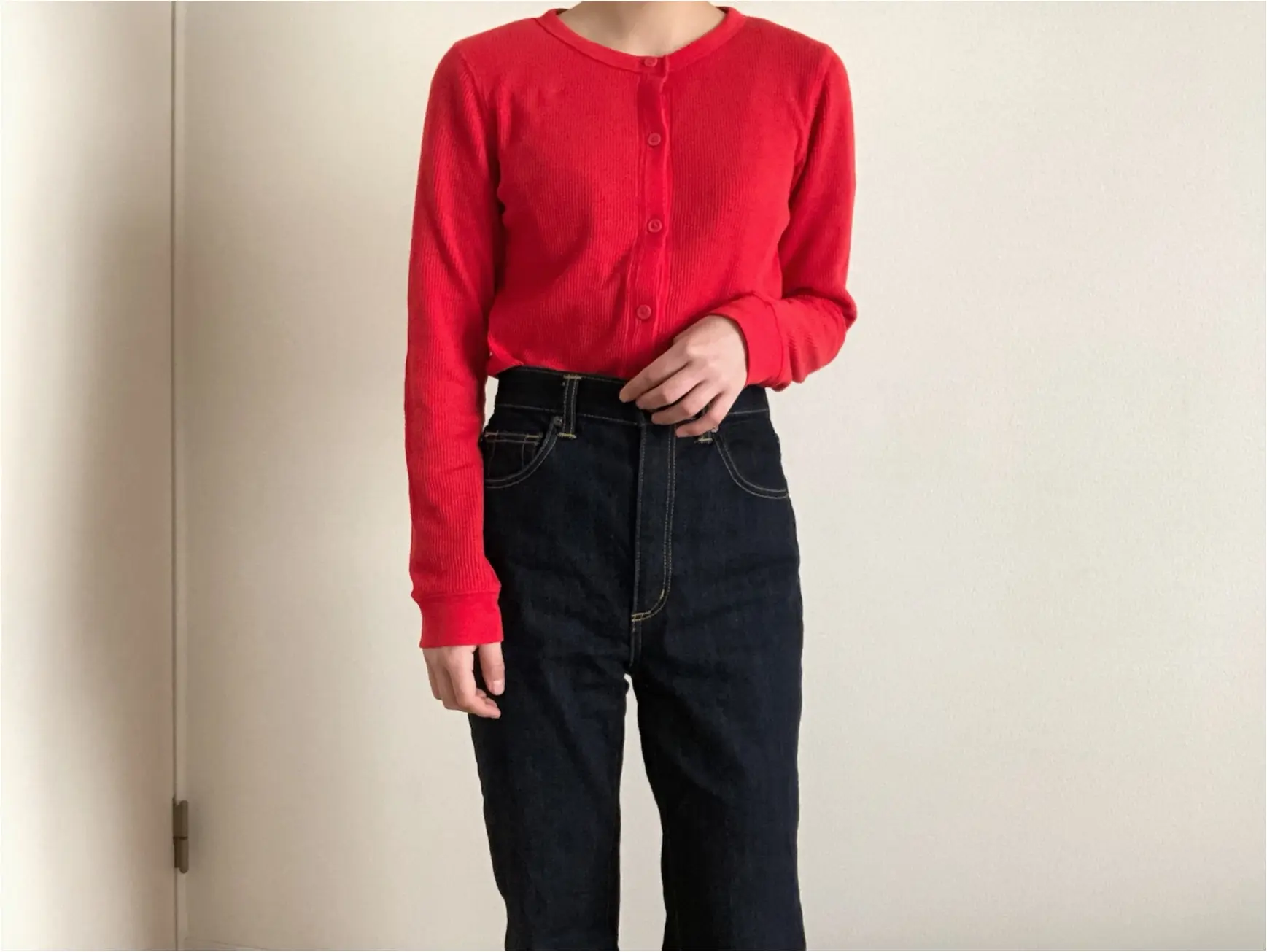 【UNIQLO】春の新作《ミニワッフルカーディガン》が可愛い!今から着れるコーディネートもご紹介!_4