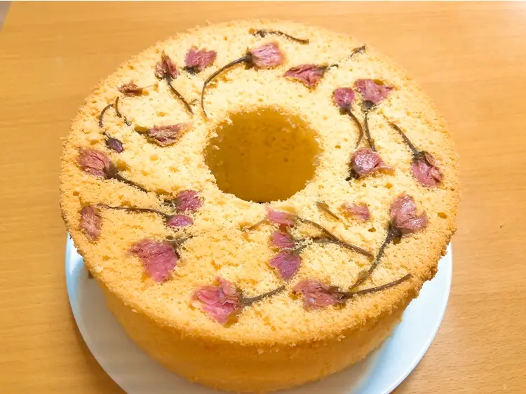 【♡シフォンケーキ♡】桜の塩漬けで春にぴったりアレンジ♪_4