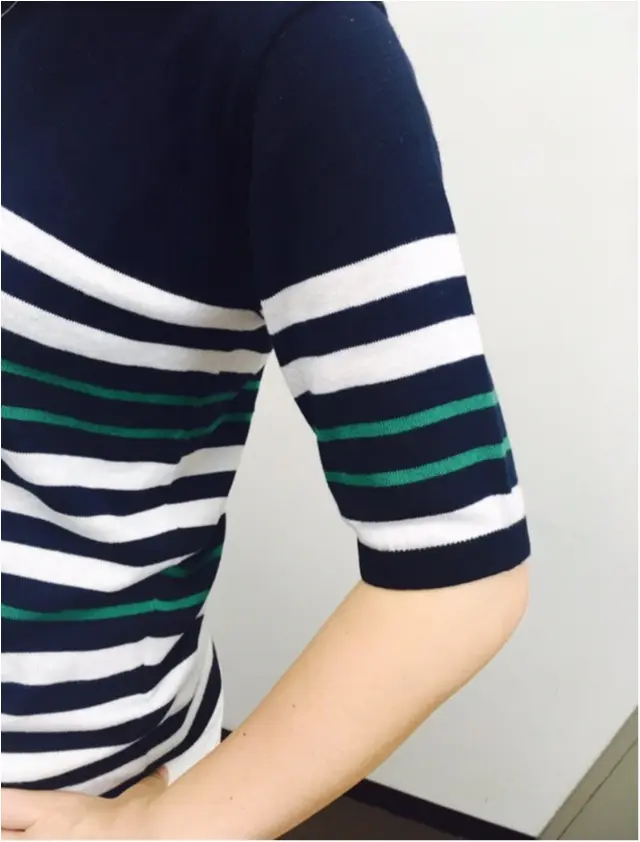 【着痩せ◎】会社の日もオフの日も大人かわいい半袖ボーダーを着回し♡_2