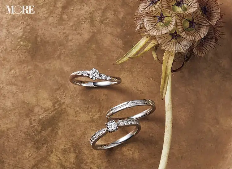 結婚指輪におすすめのジュエリーツツミのエンゲージメントリング2種とマリッジリング