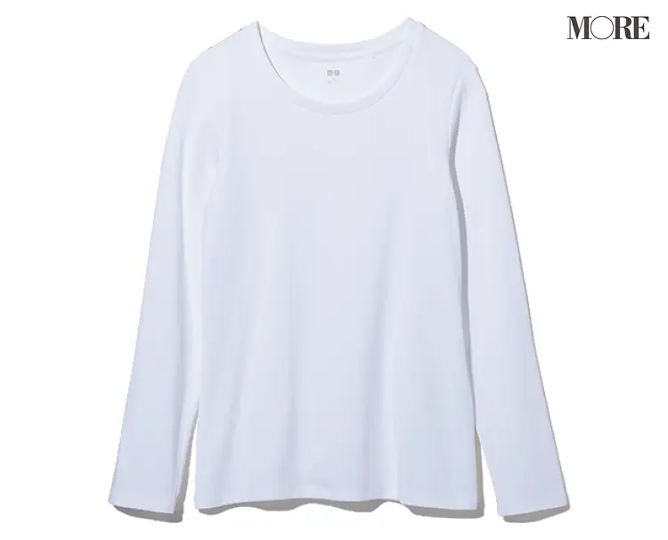 ユニクロの白いロンT