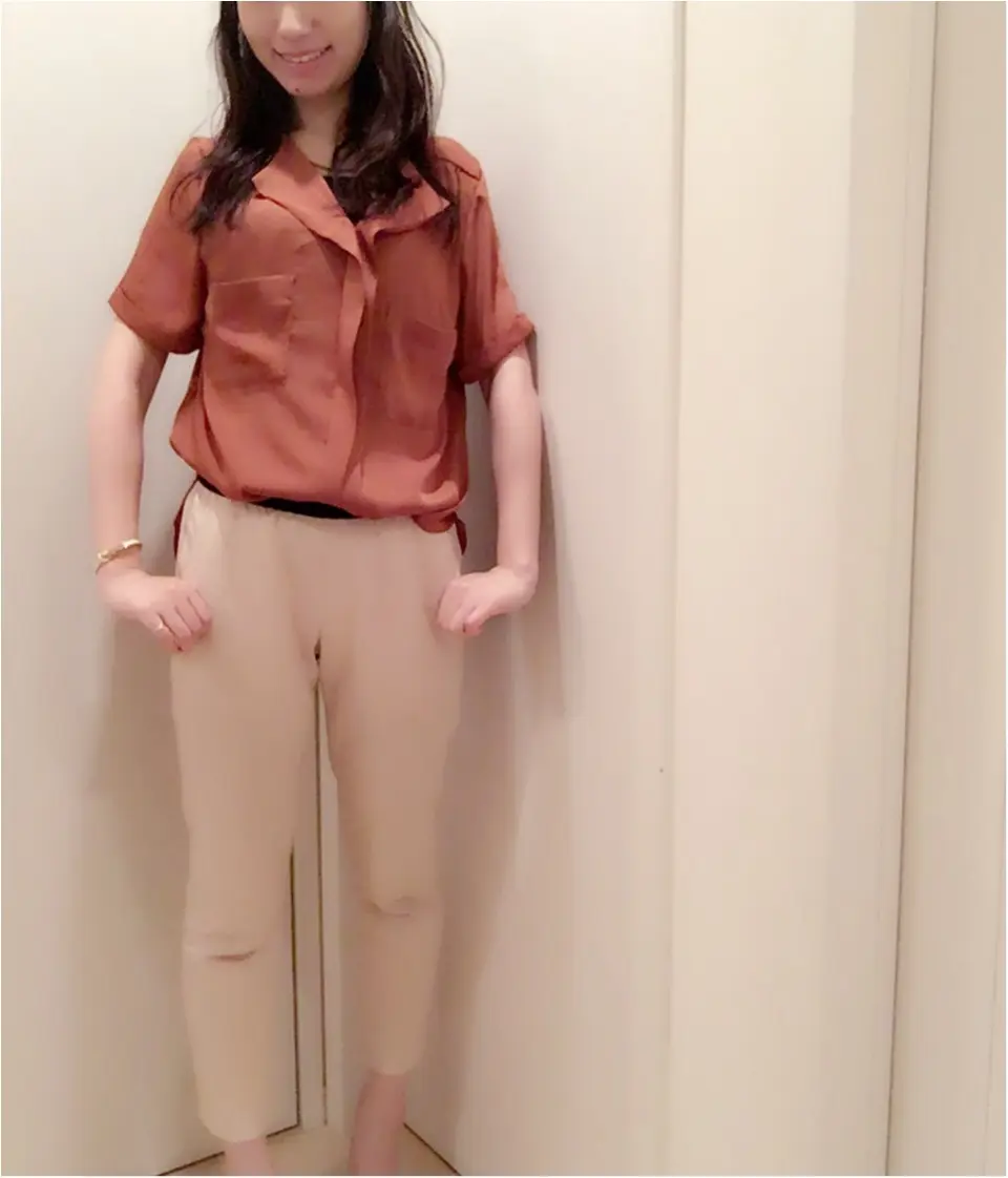 【MORE8月号人気コーデ1位】佐藤ありさちゃんの"テラコッタオレンジ"を主役にしたコーデ♡SALEで購入した『¥1,990』トップスで真似っこ♩≪samenyan≫_2