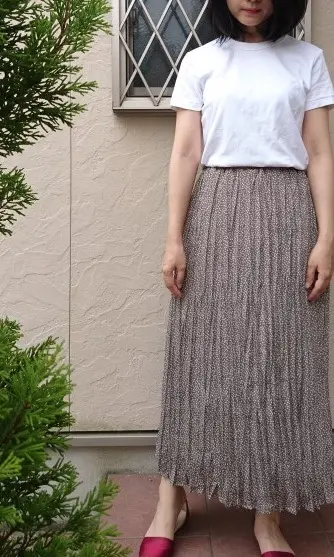 夏のセール戦利品! 秋にも着回せる小花柄プリーツスカート【SamansaMos2】_2