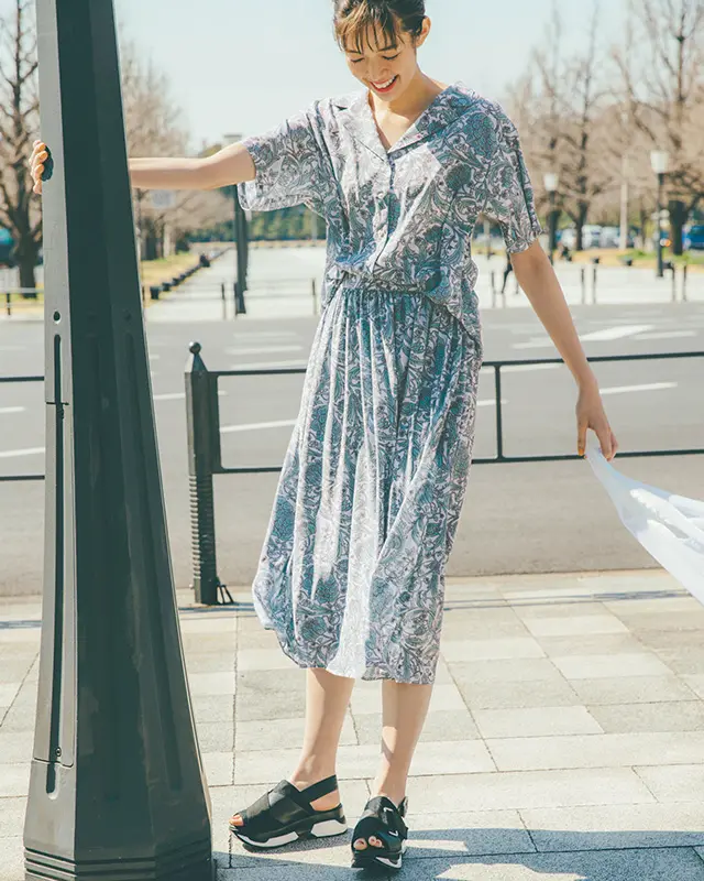 花柄のセットアップ