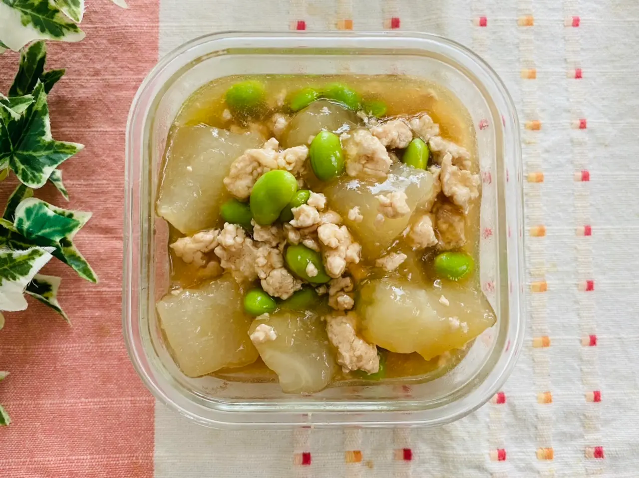 冬瓜の鶏そぼろあんかけ