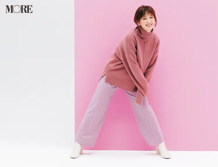 本田翼みたいに可愛く!やさしく!大人っぽく着る! ピンクのニットが激推しですっ_1