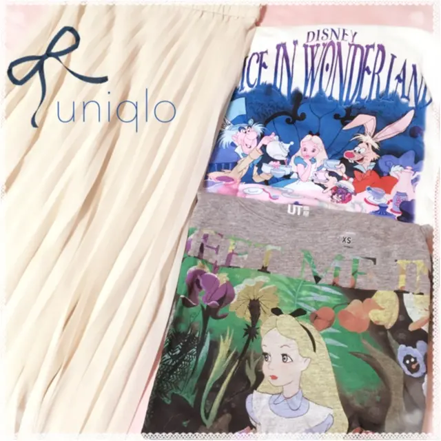大流行中のユニクロのアリスT&シフォンプリーツスカートをget♡_1