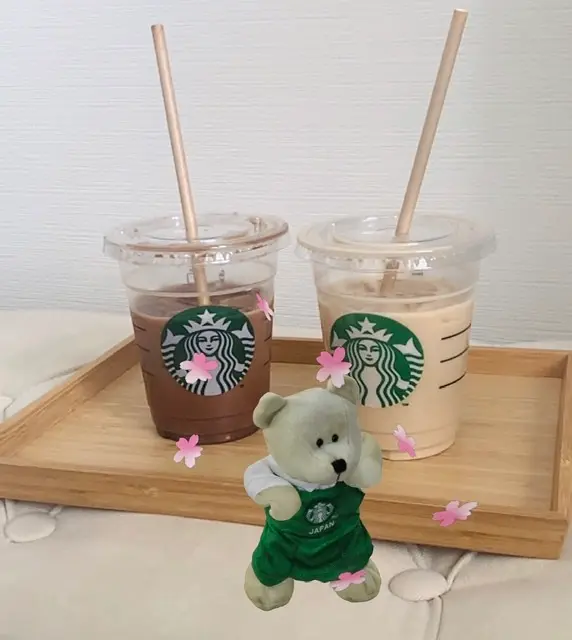 スタバ 踊るクマに癒される Qrコードから簡単に楽しめるarベアリスタ 満開のさくら Moreインフルエンサーズブログ Daily More