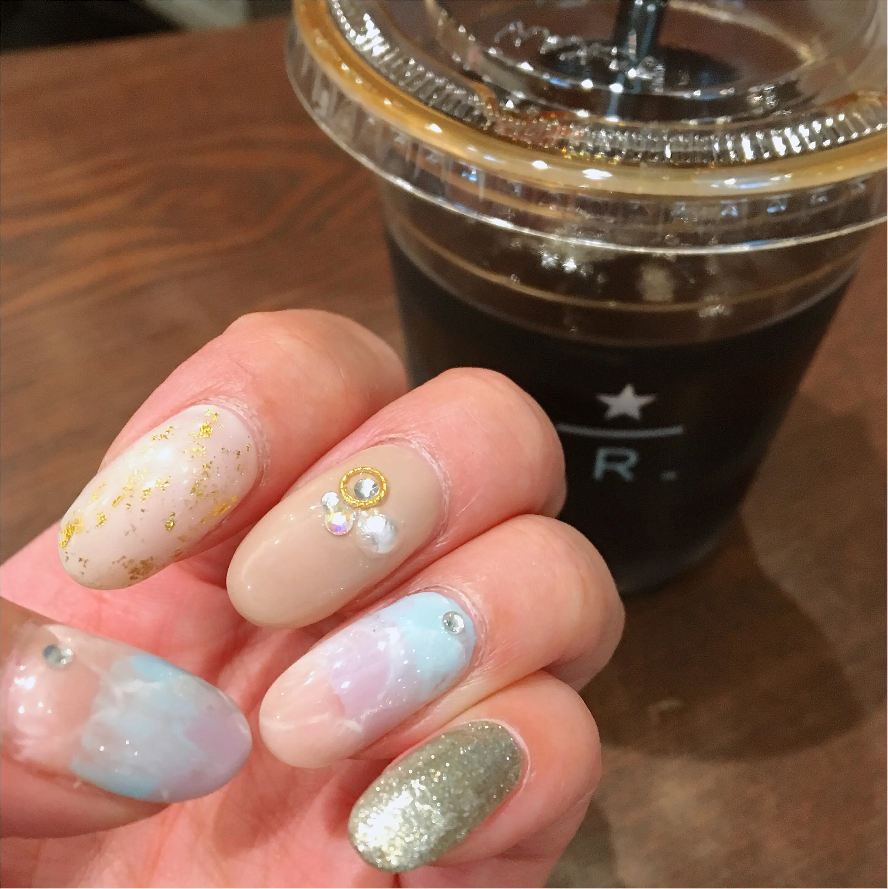 【秋ネイル】9月なので少し夏っぽさを残した秋ネイルにしました♡_1