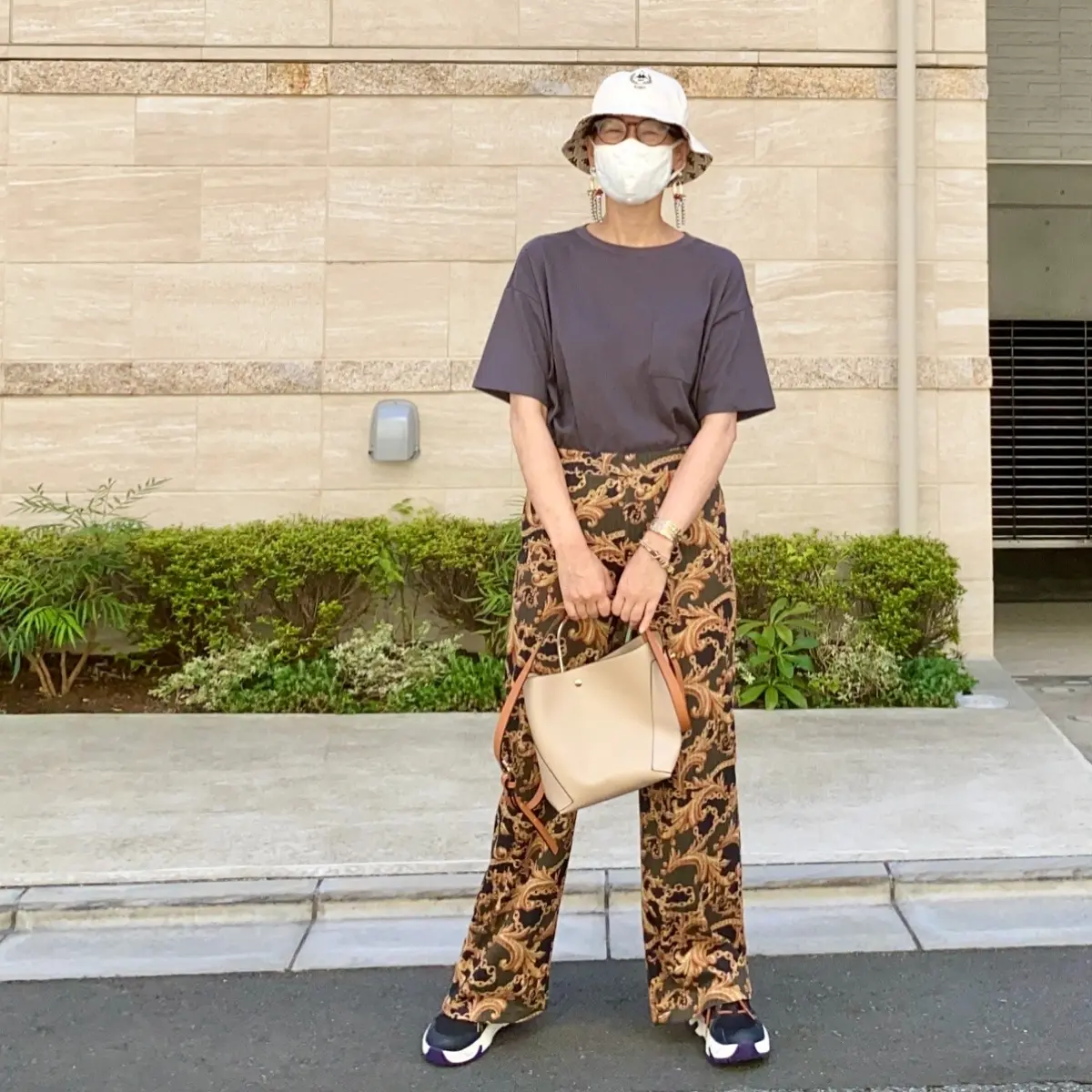 しまむらのオーガニックコットンTシャツコーデ