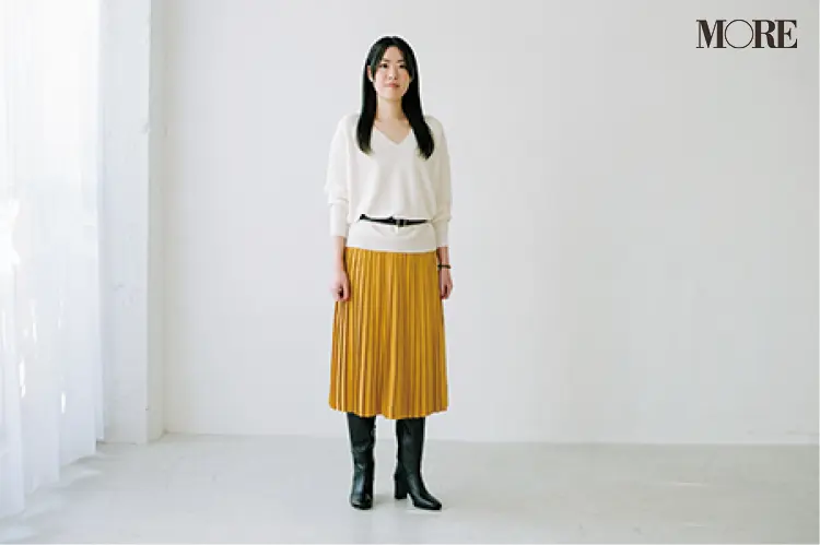 いつもの通勤コーデを「小物で新鮮にしたい!!」読者のお悩みをスタイリスト石上さんが解決☆ まずはサイズ選び!?_4