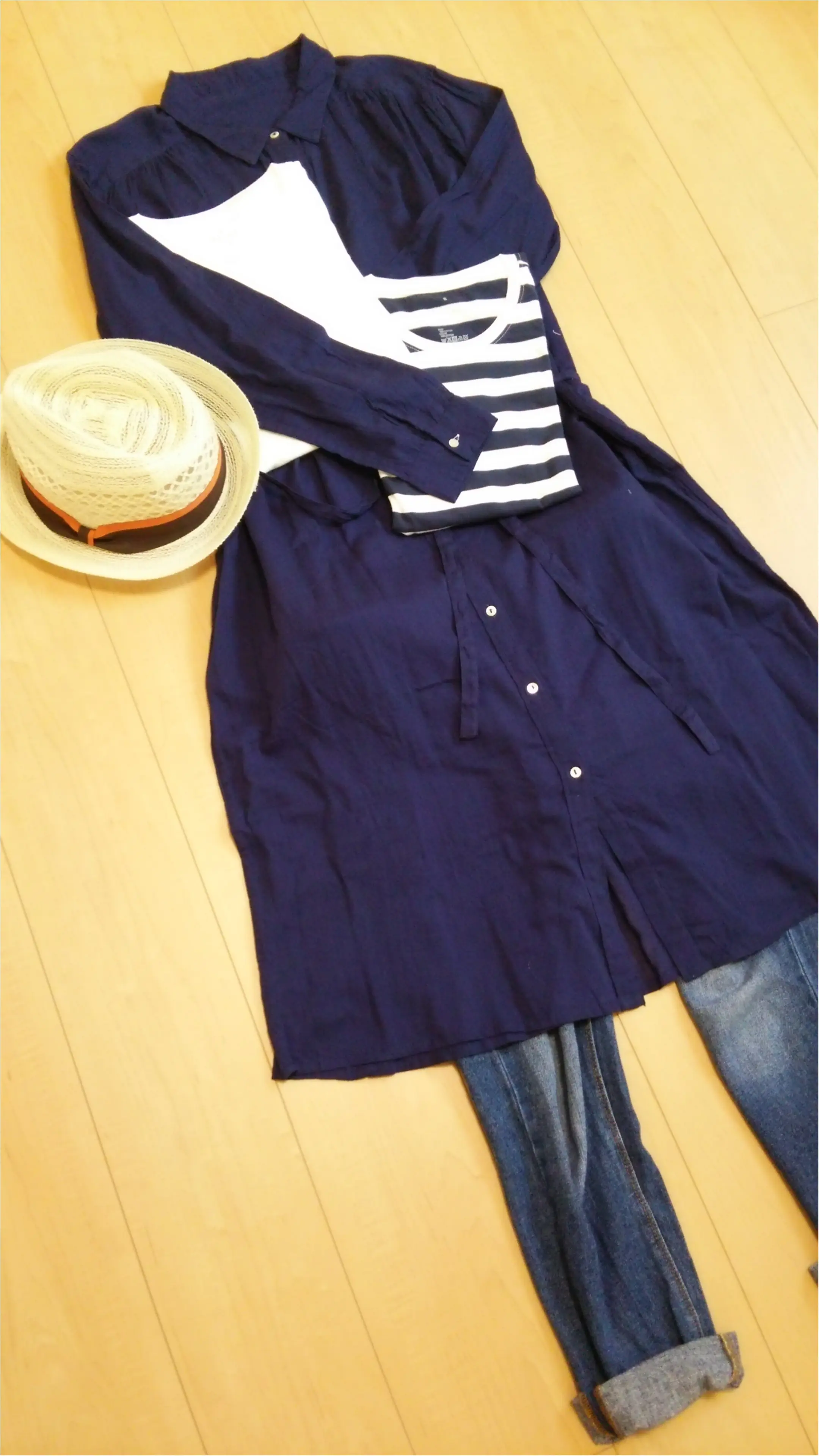 着回し力抜群!無印良品の【クルーネックTシャツ】でシンプルカジュアルな6days♪(443 まゆ_7