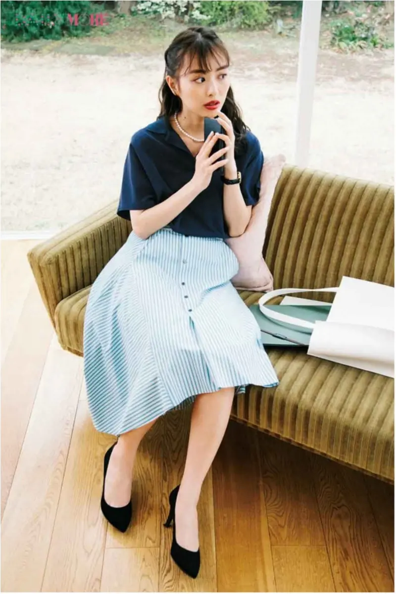 甘い服をほどよく大人にしてくれる「ポロシャツ」コーデまとめ♡_2
