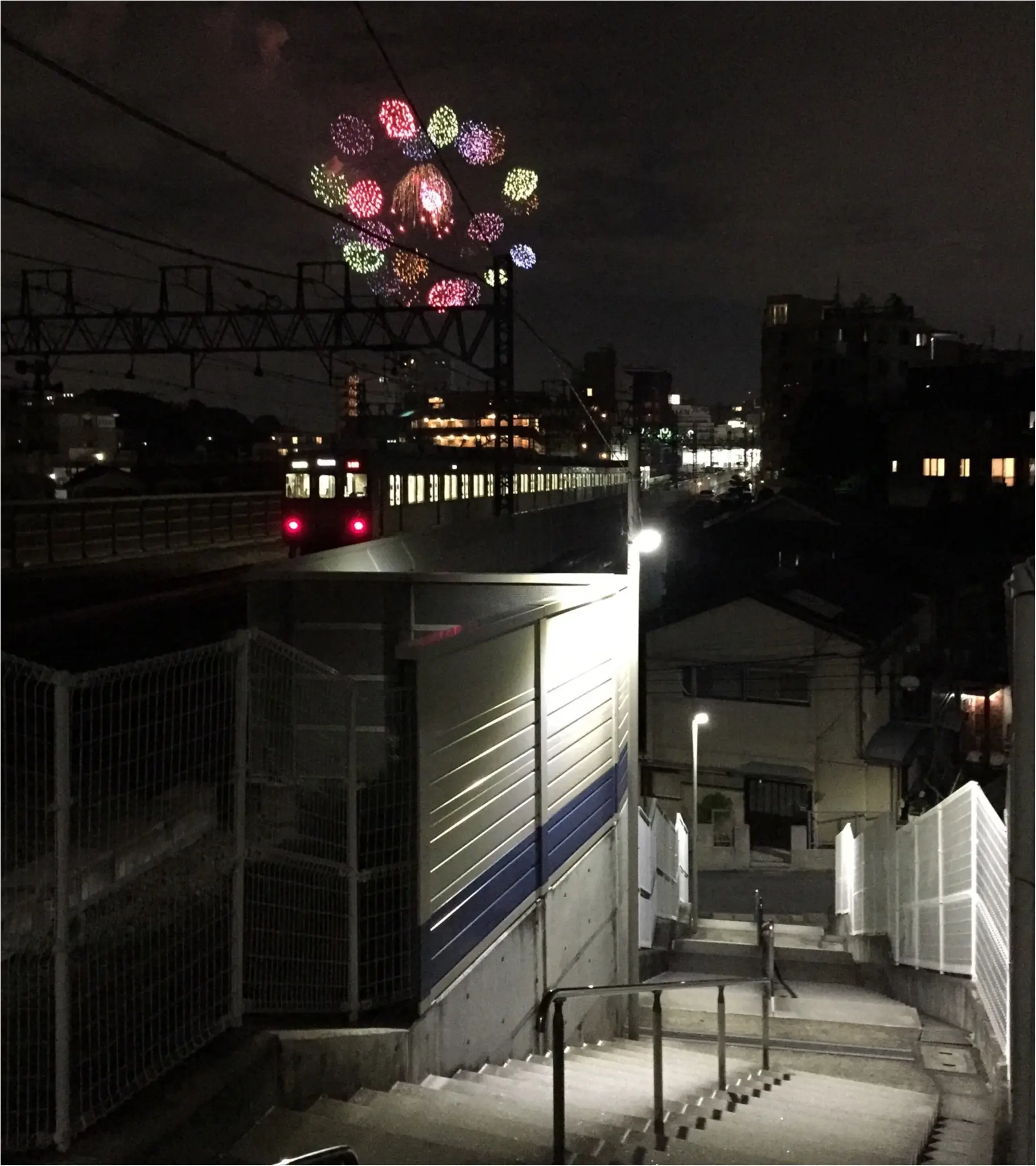 遠目に秋の花火_1