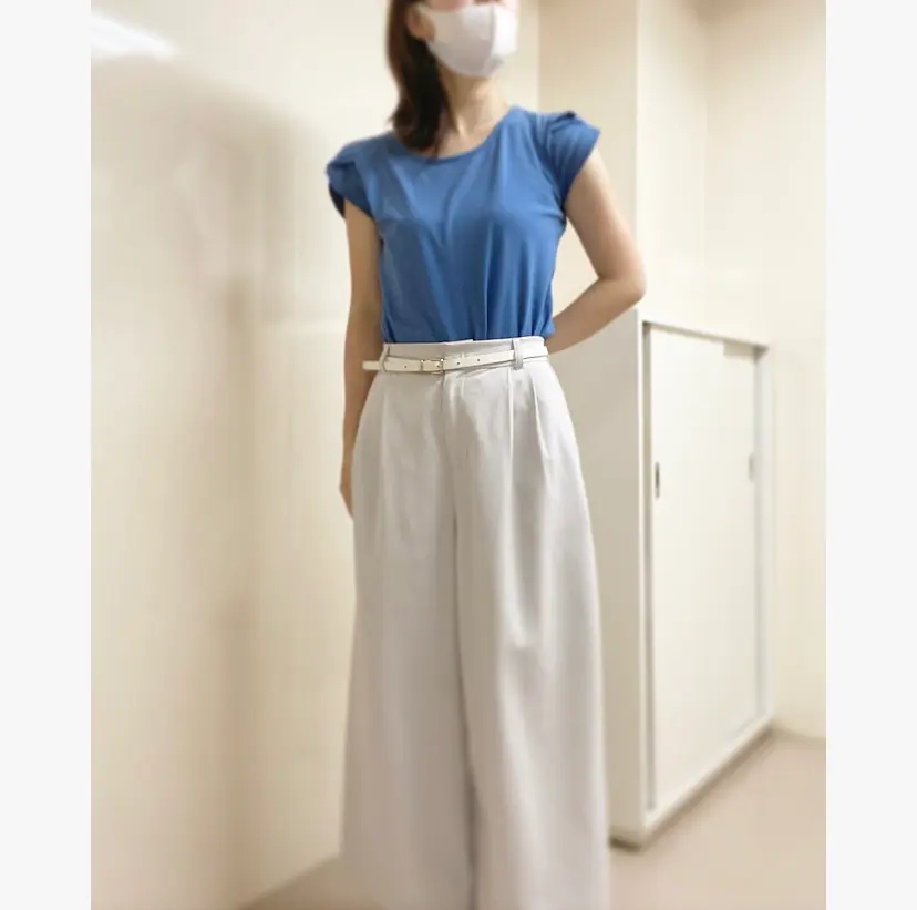 【オフィスコーデ】夏らしさを〜ブルーホワイトorホワイトブルー〜_2
