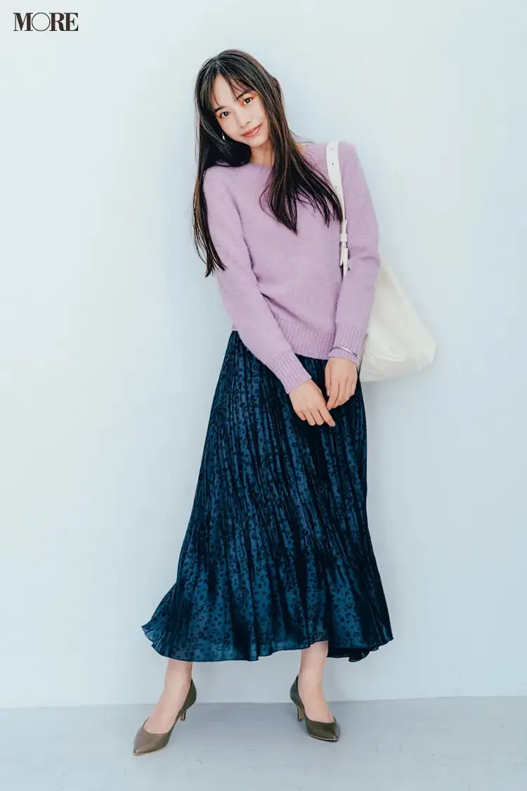 【2020秋コーデ】旬のラベンダー×寒色系レオパード柄で”甘くない女っぽさ”が今の気分!