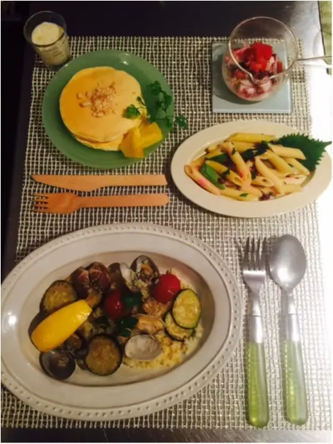 料理教室(^o^)♬【パエリア、パスタ、パンケーキ】_1