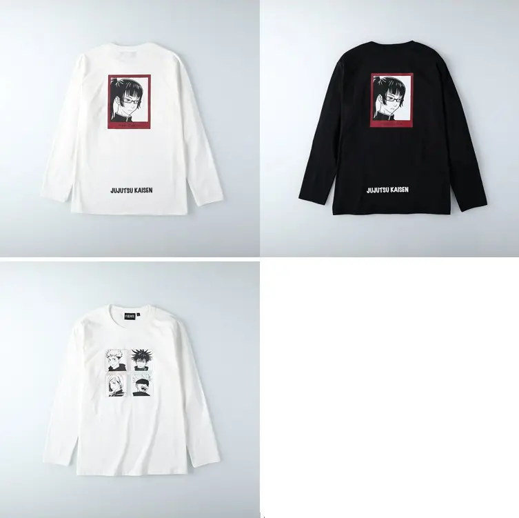 ライトオンと呪術廻戦のコラボ、ロングTシャツ禪院とキャラクター集合