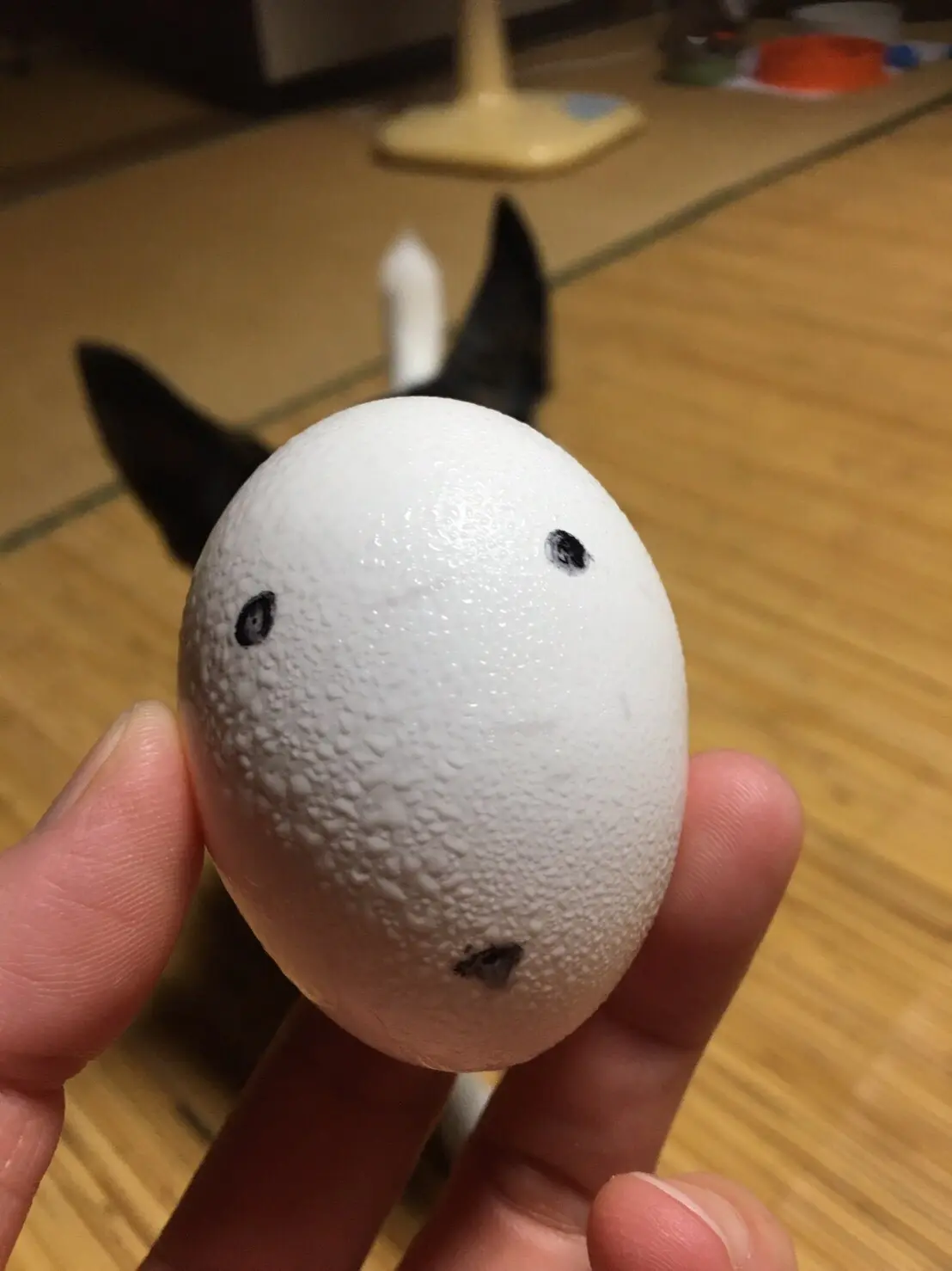 【今日のわんこ】テツくんの顔が卵に!? Twitterで話題のアレにチャレンジ☆_1