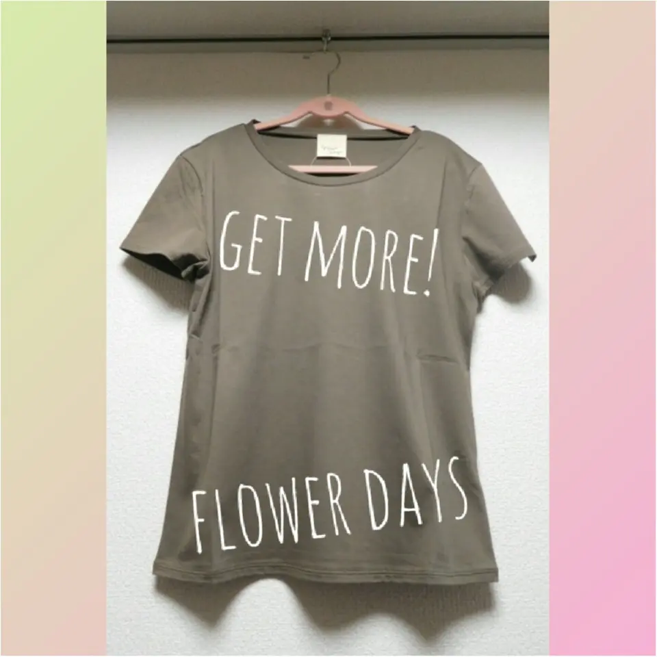 佐藤ありさちゃんデザイン♡flower daysのカーキTシャツが本当に使える!!_1
