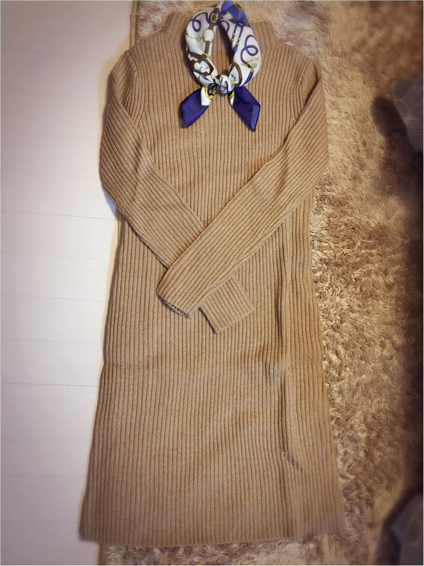 ♡ユニクロニットワンピPart2!!シンプルニットワンピはこう着る!小物を使ってオシャレ度UP♡_4