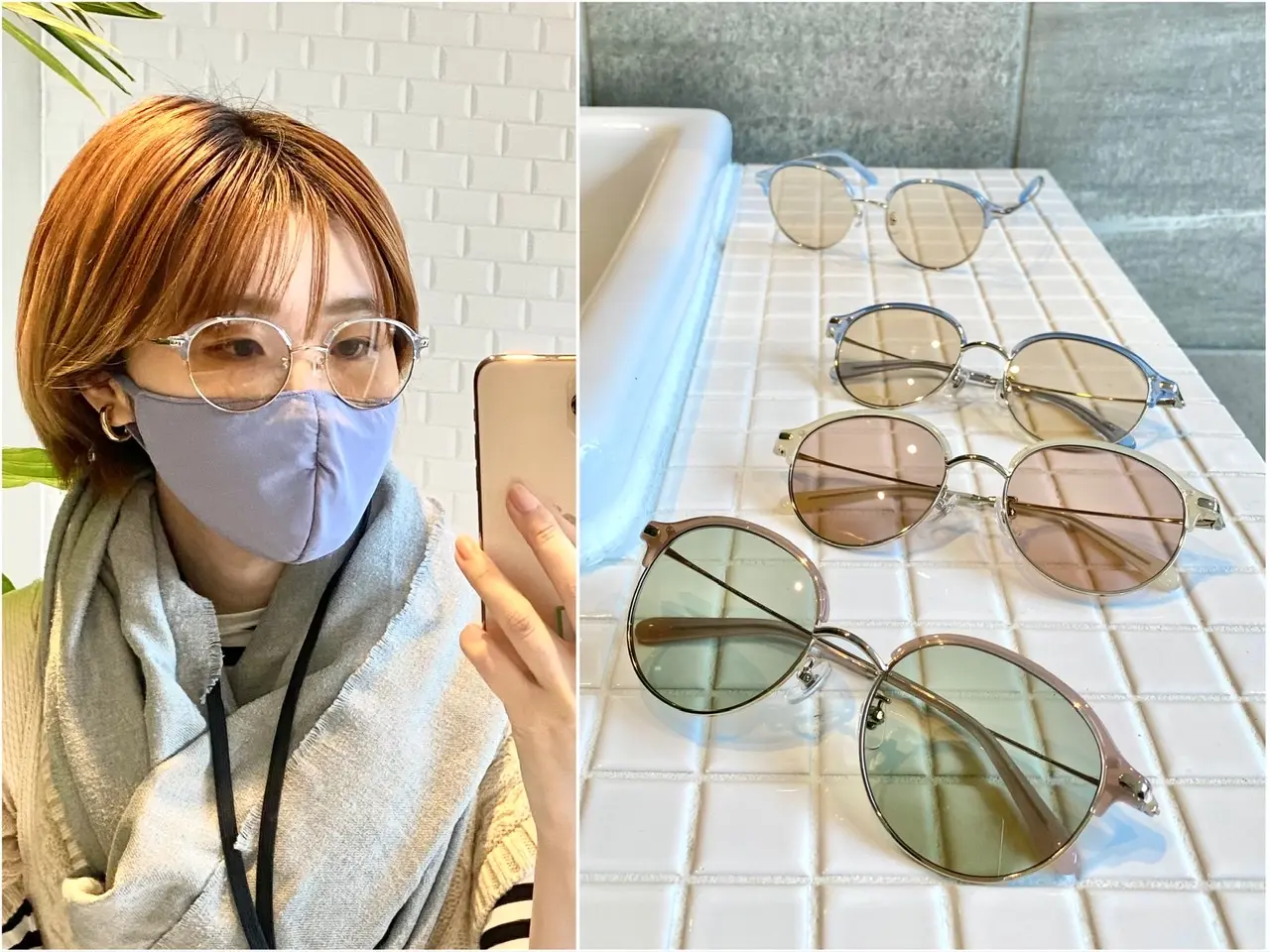 JINS&SUNのカラーレンズサングラス
