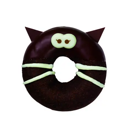 【ミスド 新作】「おうち de おばけ MISDO HALLOWEEN」。「まっくろチョコねこ」