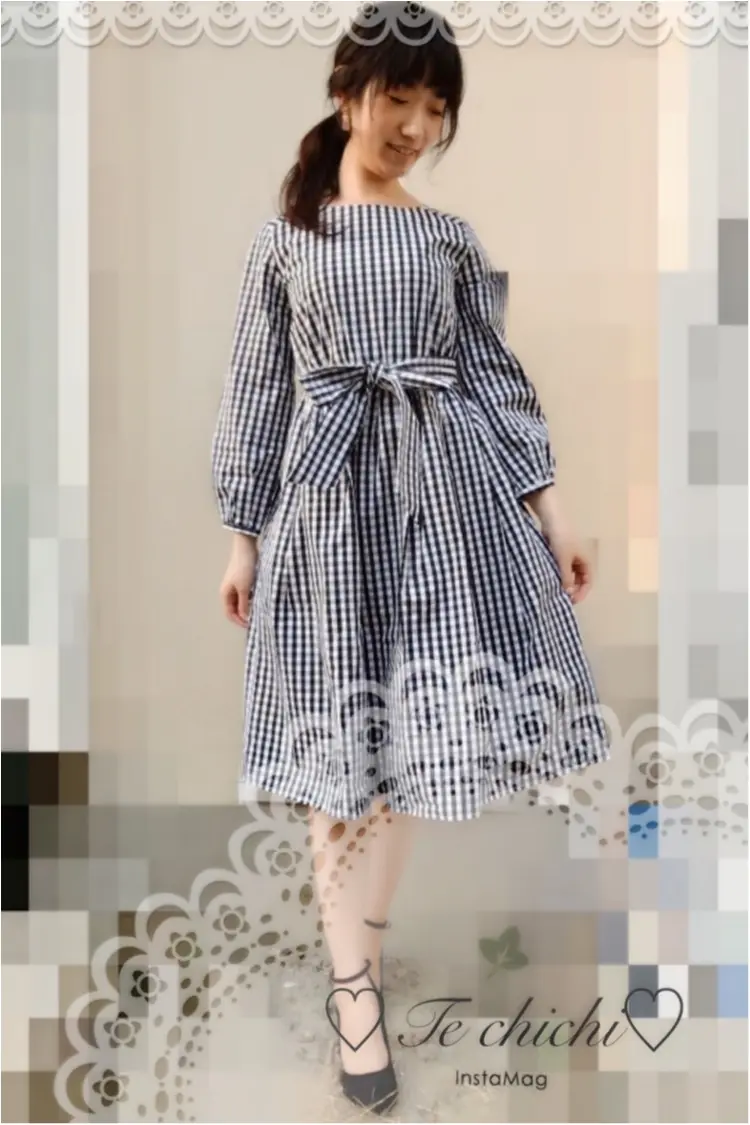 大人可愛いギンガムチェック♡ Te chichi ワンピースのシルエットに一目惚れ!≪samenyan≫_2