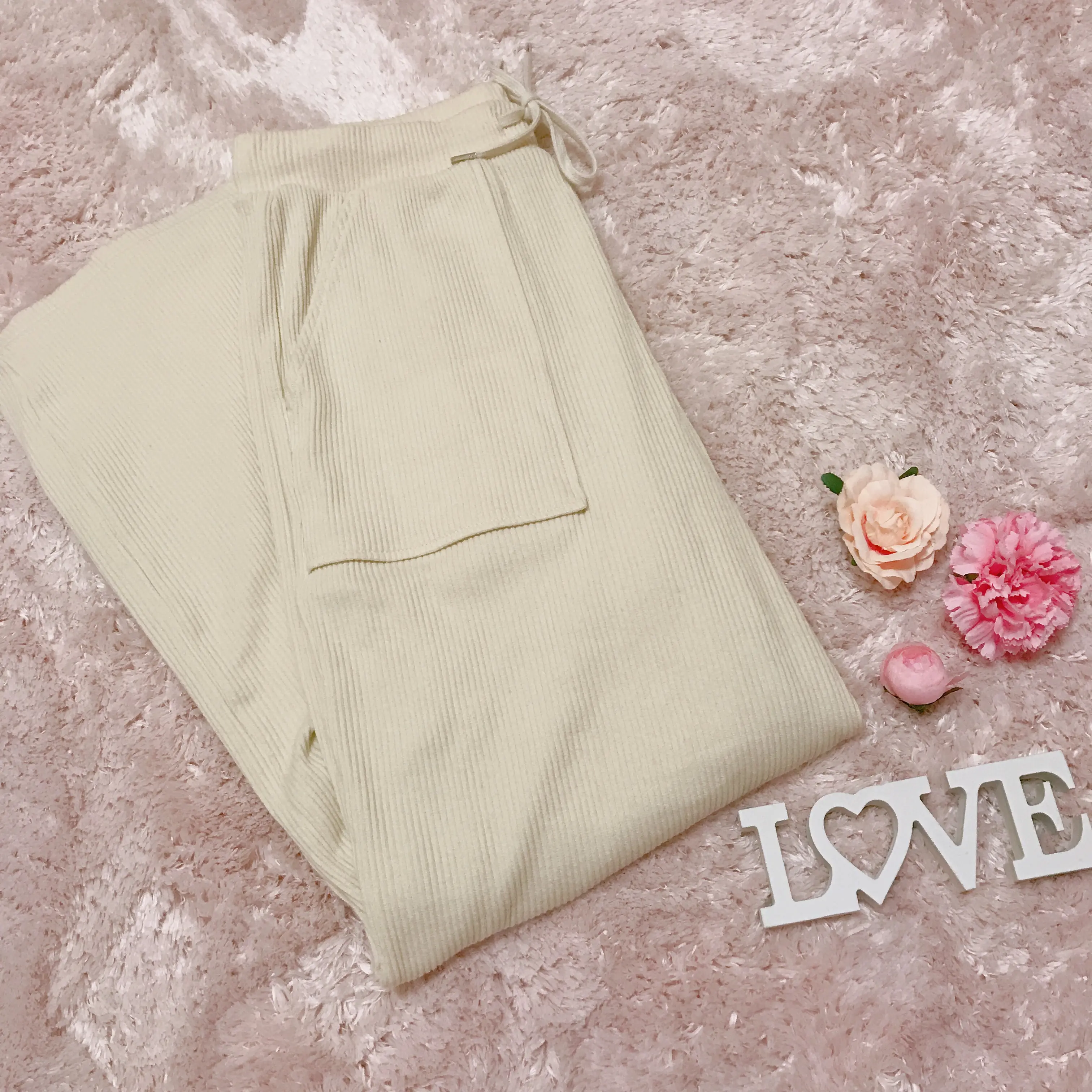 リピ買い確定♡GUの【リブワイドパンツ】◯◯すると、より可愛くて履きやすくなる❤︎_1