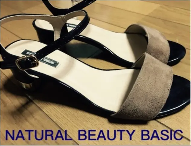 【NATURAL BEAUTY BASIC】夏にピッタリ!バイカラーストラップミュール★_1