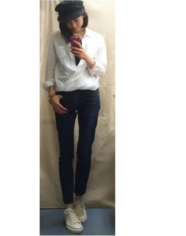 Coordinate...同じシャツでこれだけ変わる2wayカシュクールシャツ、とマリンキャップ_3