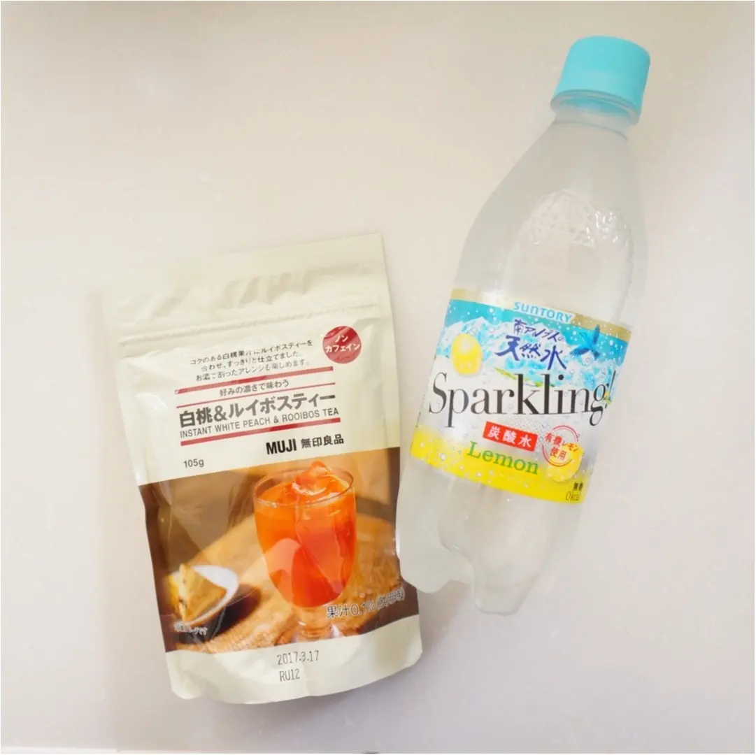 【Q♡cafe】白桃ルイボスティーとALL¥108アイテムのテーブルコーデ_3