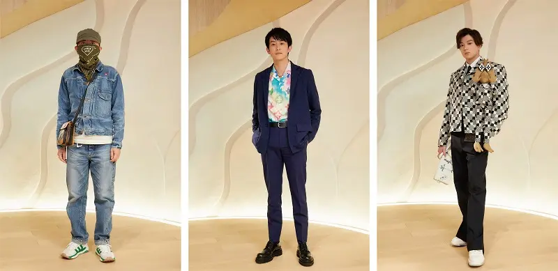 ルイ・ヴィトンのイベントに登場したNIGO®さん、杉野遥亮さん、新田真剣佑さん