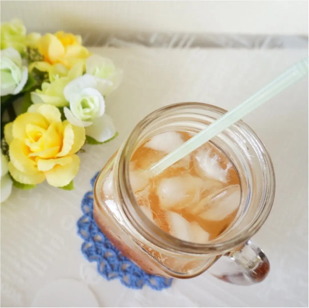 【Q♡cafe】白桃ルイボスティーとALL¥108アイテムのテーブルコーデ_5