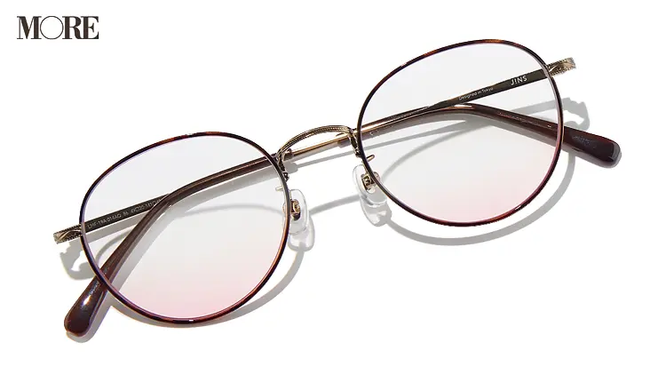 チークカラーレンズ ピンク（オプションレンズ）￥3300／JINS カスタマーサポートセンター（JINS）