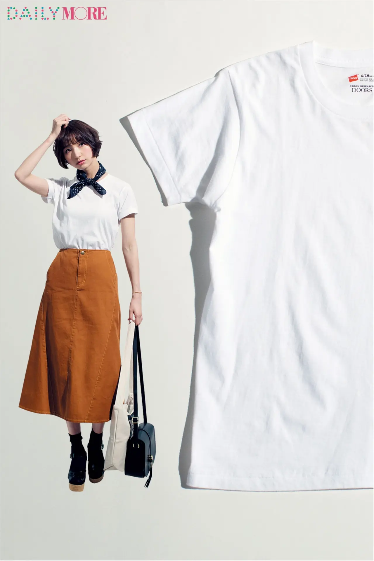 篠田麻里子がこだわる白Tシャツ講座!【ユニクロ&ヘインズのシンプルT編】_1