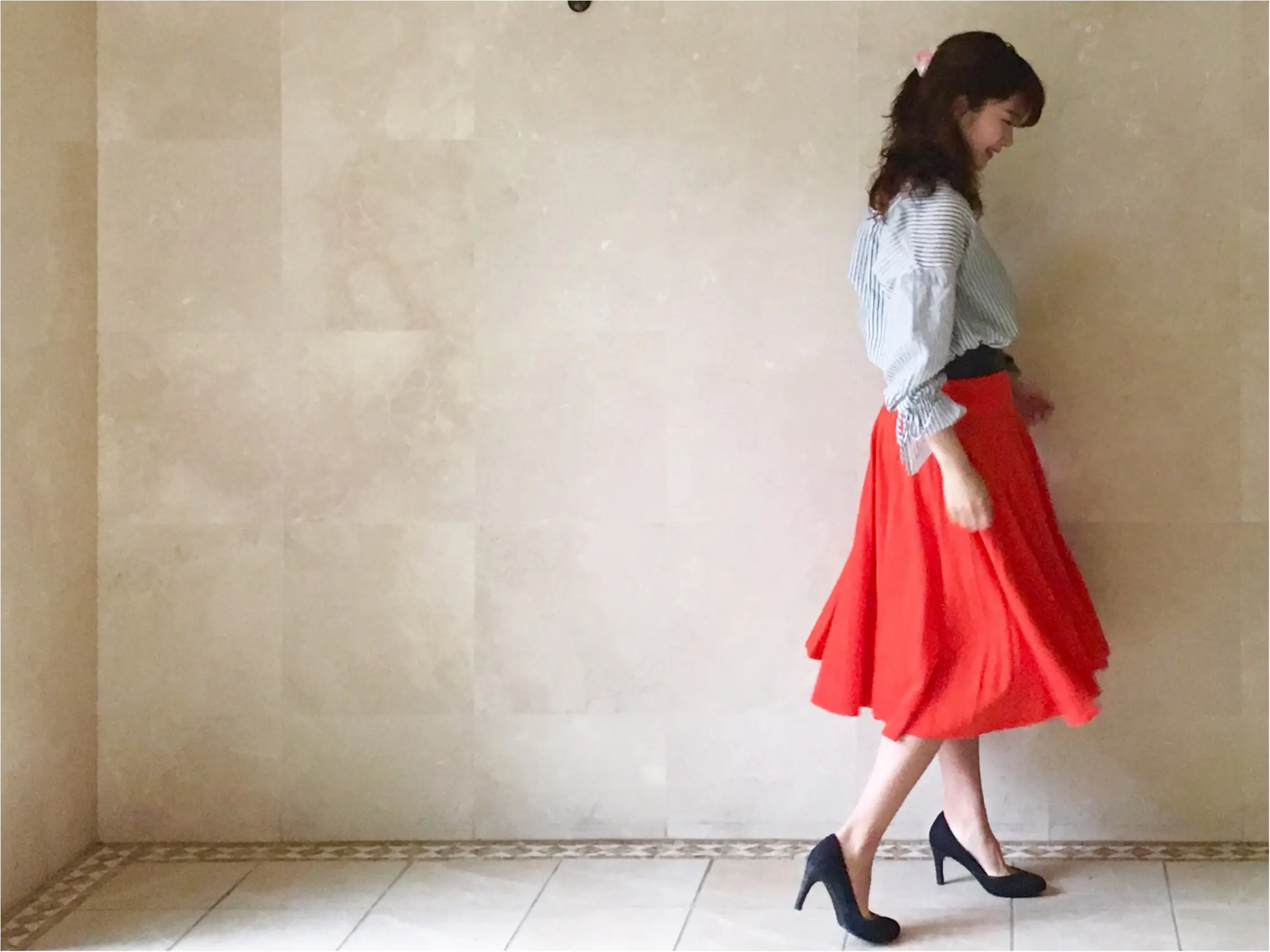 【UNIQLO】シワになりにくいからお手入れ楽チン❤️《美シルエットの優秀スカート》3選!_3
