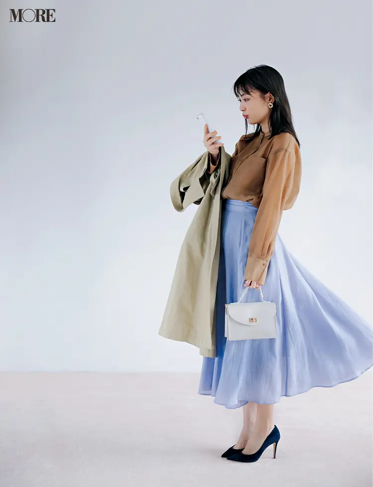 【4990円の透けるシャツ】の実力はいかほどか⁉︎ 内田理央がオンオフ着回し_3