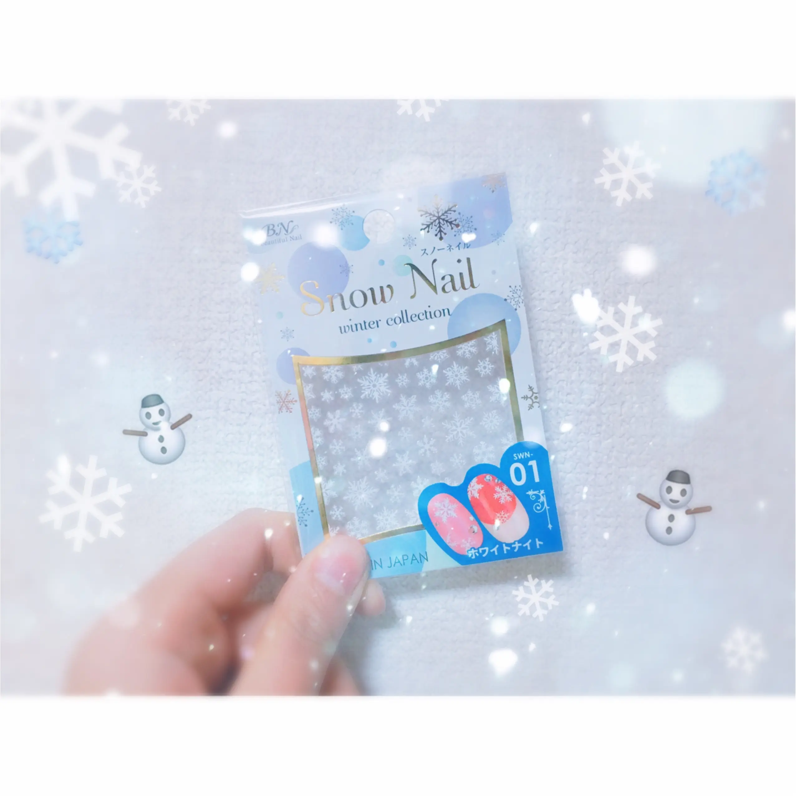 ▷ニットから見える【snow nail❄︎】_2