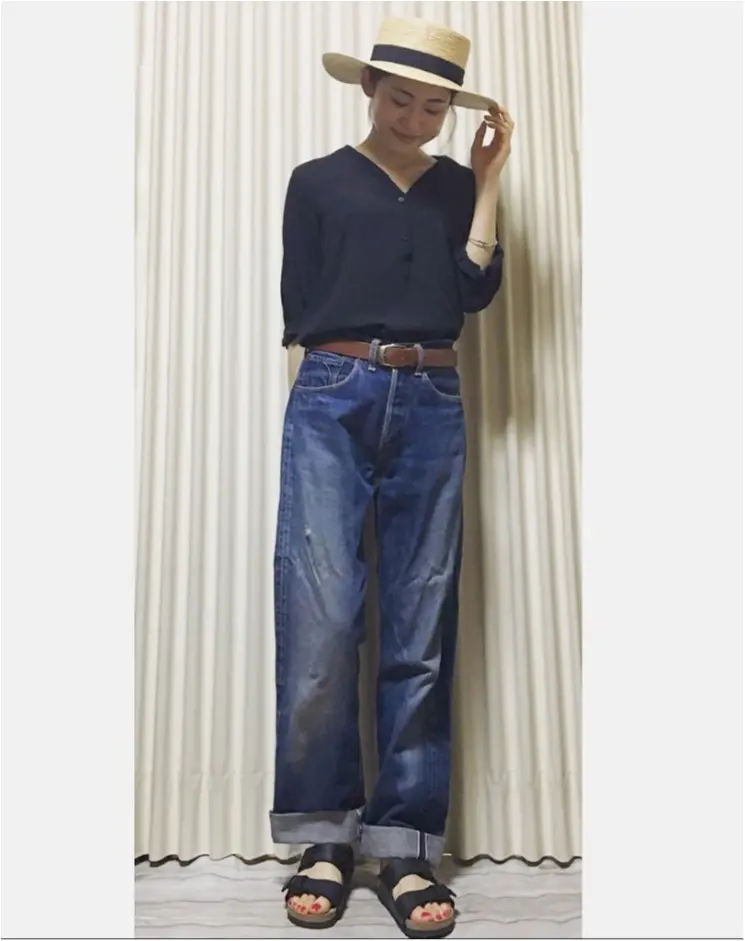 Coordinate...ユニクロのレーヨンエアリースタンドブラウスが着まわし自在☆オンコーデにもオフコーデにもめちゃめちゃ使える!_4