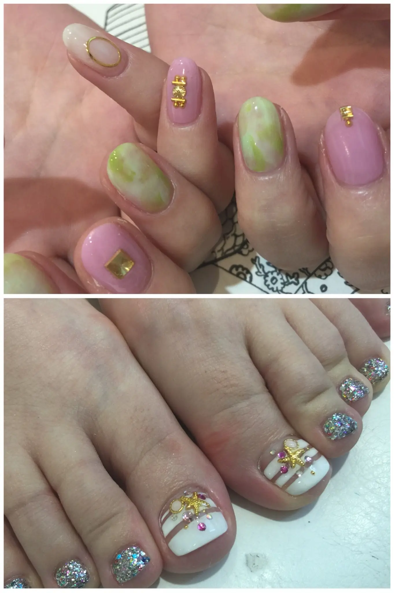 私の夏ネイル=FLOWER ART NAIL❁hiiko_1