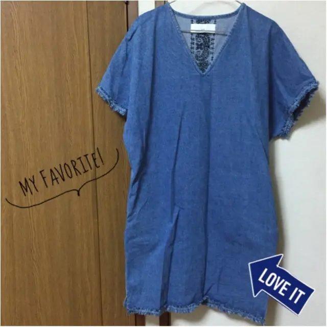 夏のセールで買ったもの♡モデル小泉里子さんコラボデニムワンピース_1