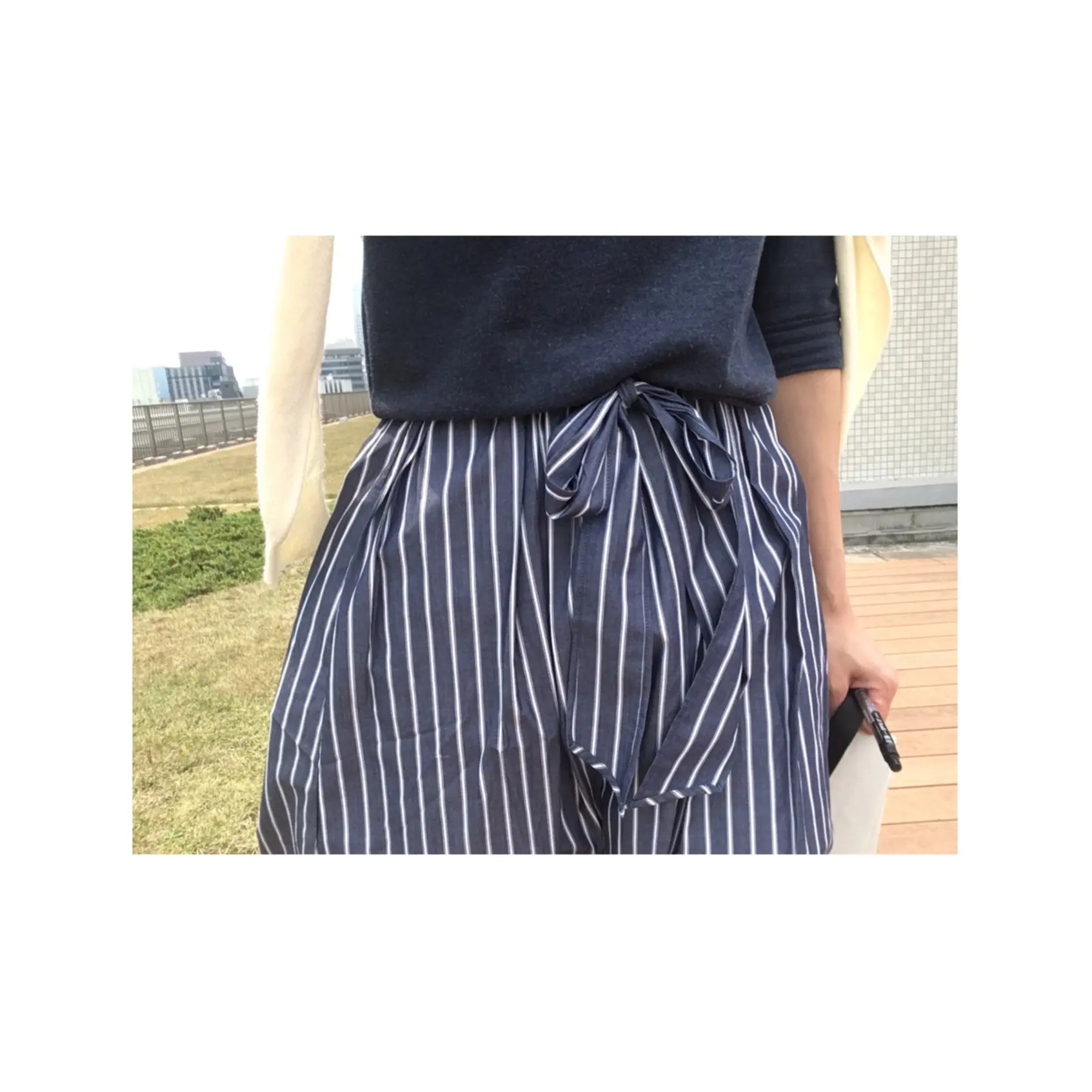 今から真夏まで着れちゃう!Flower Days のストライプのワンピースがかわいい!!ワンピースの着回しコーデ♪_3